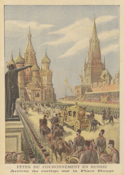 Koronacja cara Mikołaja II i carycy Aleksandry Rosji autorstwa after Henri Meyer