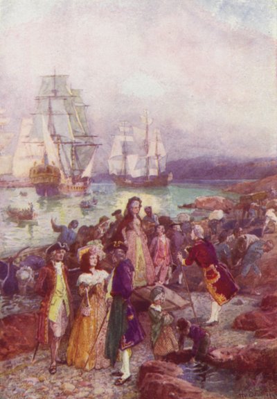 Lądowanie lojalistów, 1783 autorstwa after Henry Sandham