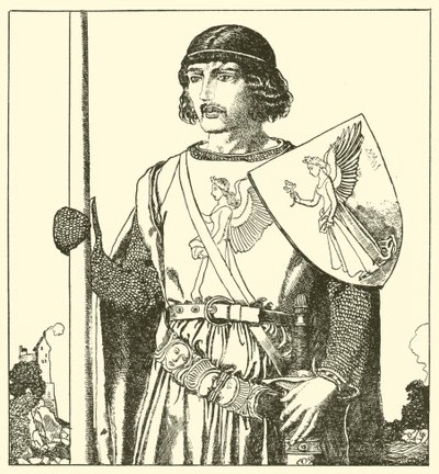 Sir Lamorack z Gales autorstwa after Howard Pyle