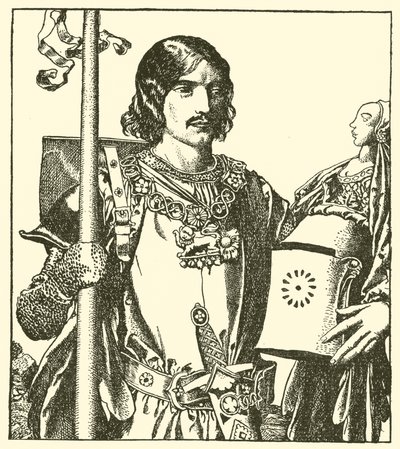Sir Launcelot z jeziora autorstwa after Howard Pyle