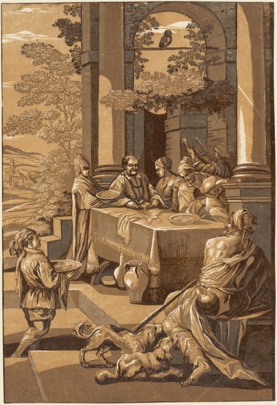 Nurkowie i Łazarz (prawy panel) autorstwa after Jacopo Bassano John Baptist Jackson