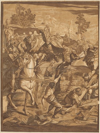 Ukrzyżowanie (lewy panel) autorstwa after Jacopo Tintoretto John Baptist Jackson