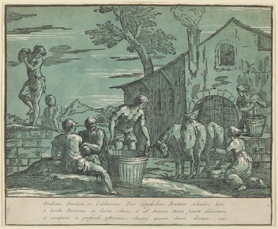 Scena duszpasterska autorstwa after Jacopo Zanguidi Anton Maria Zanetti I called Bertoia