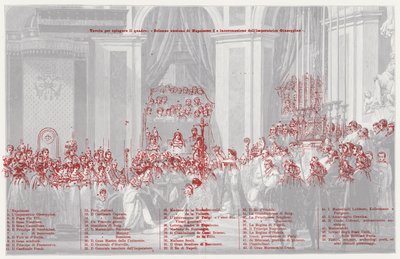 Koronacja Napoleona na cesarza Francji w Notre Dame de Paris, 1804 autorstwa after Jacques Louis David