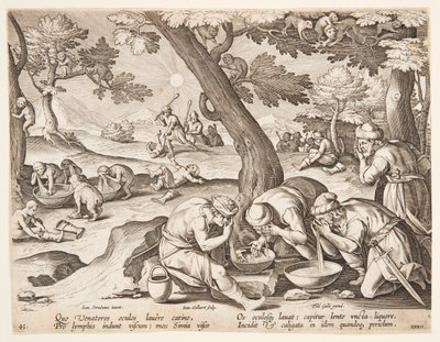 Małpy naśladujące myśliwych autorstwa after Jan van der Straet, called Stradanus
