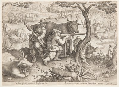 Polowanie na jelenie autorstwa after Jan van der Straet, called Stradanus