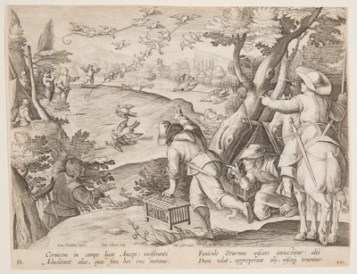 Ptactwo autorstwa after Jan van der Straet, called Stradanus