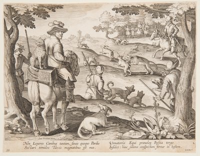 Polowanie na króliki autorstwa after Jan van der Straet, called Stradanus