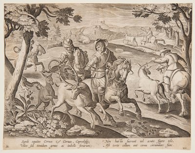 Łapanie jelenia autorstwa after Jan van der Straet, called Stradanus