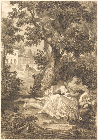 Zakład trzech plotek: Grusza autorstwa after Jean Baptiste Mallet