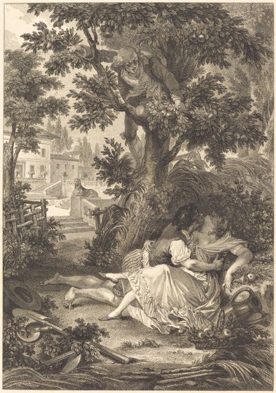 Zakład trzech plotek: Grusza autorstwa after Jean Baptiste Mallet