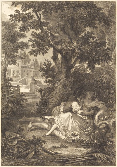 Zakład trzech plotek: Grusza autorstwa after Jean Baptiste Mallet