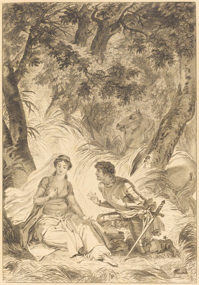 Oblubienica króla Garbe: rycerz autorstwa after Jean Honoré Fragonard