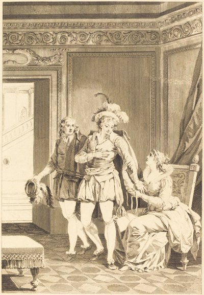 Mona Lisa: Odejście autorstwa after Jean Jacques François Le Barbier I