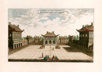 Pałac Cesarski, Pekin, Chiny autorstwa after Johannes Nieuhof