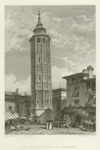 Krzywa Wieża w Saragossie autorstwa after John Frederick Lewis