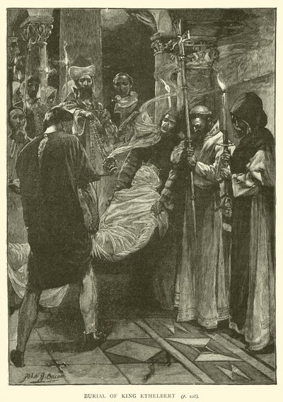 Pogrzeb króla Ethelberta autorstwa after John Henry Frederick Bacon