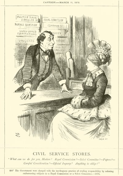 Sklepy służby cywilnej autorstwa after John Tenniel
