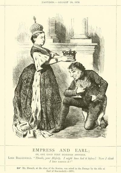 Cesarzowa i Hrabia; albo jeden dobry obrót zasługuje na kolejny autorstwa after John Tenniel