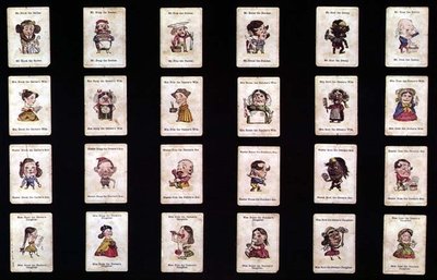 Happy Families, gra karciana na podstawie projektów Johna Tenniela, ok. 1860 (ręcznie kolorowana lito) autorstwa after John Tenniel