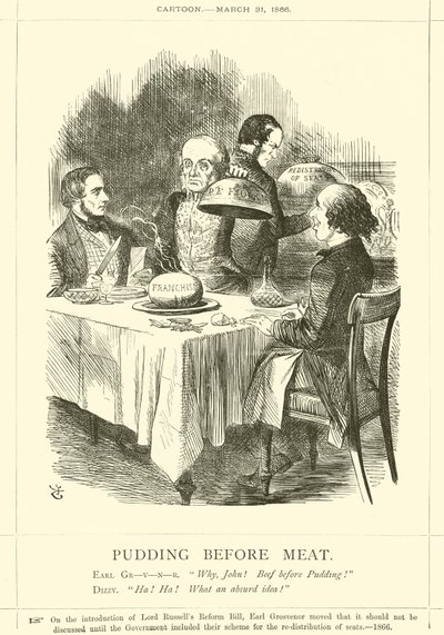 Budyń przed Mięsem autorstwa after John Tenniel