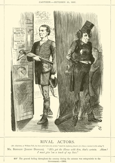 Aktorzy rywalizujący autorstwa after John Tenniel