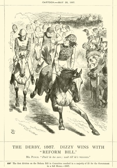 Derby, 1867, Dizzy wygrywa z Reform Bill autorstwa after John Tenniel