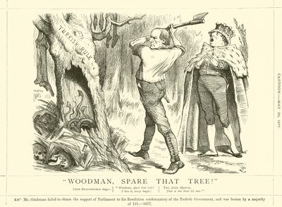 Woodman, oszczędź to Drzewo! autorstwa after John Tenniel