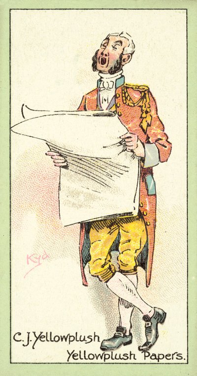 C J Yellowplush, Yellowplush Papers (chromolitho) autorstwa after Joseph Clayton Clarke