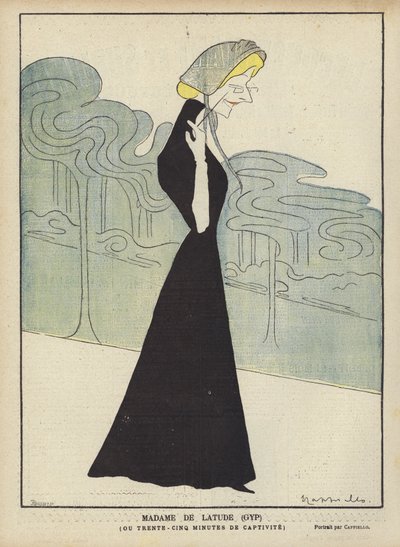 Madame De Latude (GYP), ilustracja do Le Rire autorstwa after Leonetto Cappiello