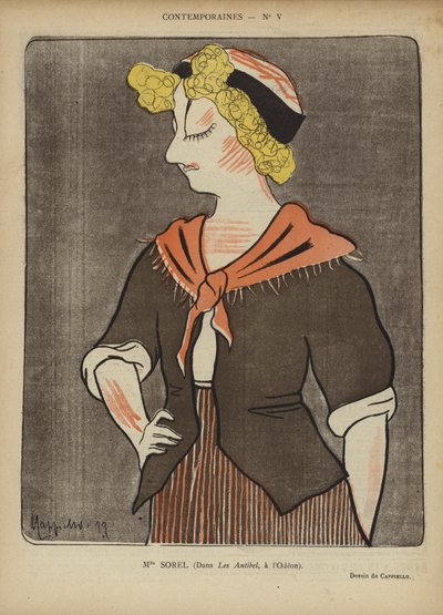 Miss Sorel, ilustracja do Le Rire autorstwa after Leonetto Cappiello