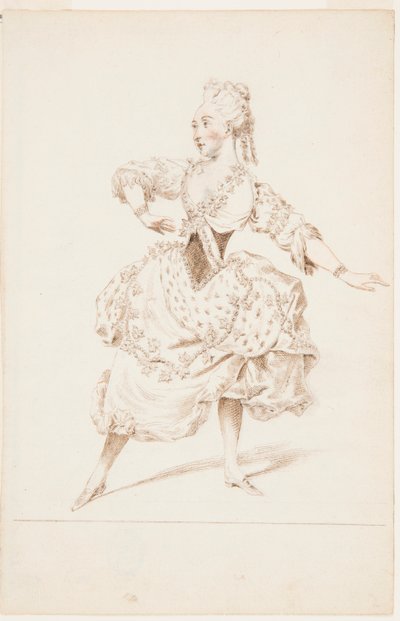 Tancerka baletowa, Mademoiselle Marie Allard autorstwa after Louis Carrogis, called Carmontelle