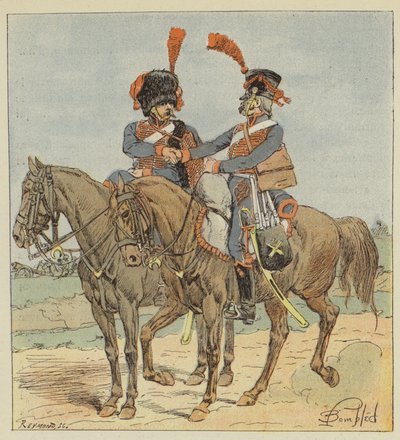 Artyleria konna straży i linii autorstwa after Louis Charles Bombled