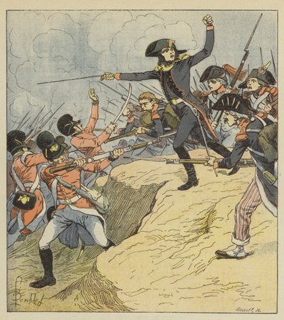 Bonaparte ranny w Tulonie autorstwa after Louis Charles Bombled