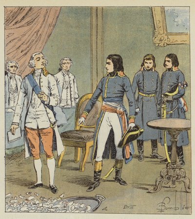Bonaparte i hrabia Cobentzela autorstwa after Louis Charles Bombled