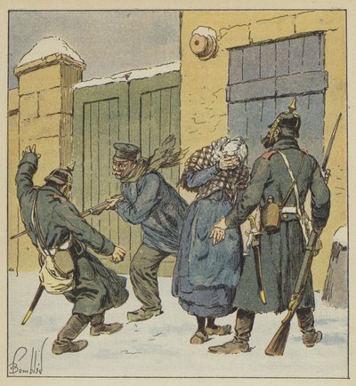 Brutalność Prusowie Beaugency autorstwa after Louis Charles Bombled
