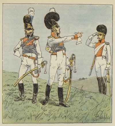 Pułkownik Lekkich Koni, Bawarski Oficer, Pułkownik Dragonów autorstwa after Louis Charles Bombled