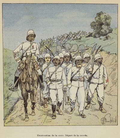 Budowa drogi, Początek prac autorstwa after Louis Charles Bombled