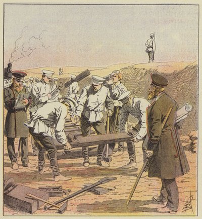 Budowa Kolei Transsyberyjskiej autorstwa after Louis Charles Bombled