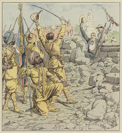 Wydawanie poselstw, wejście Sikhów autorstwa after Louis Charles Bombled