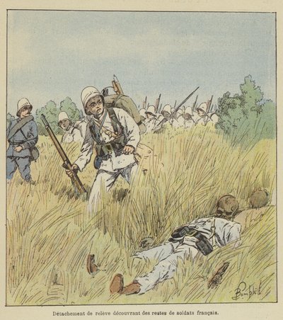 Oddział pomocy humanitarnej odkrywa szczątki francuskich żołnierzy autorstwa after Louis Charles Bombled