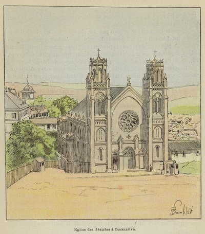 Kościół Jezuitów w Tananarive autorstwa after Louis Charles Bombled