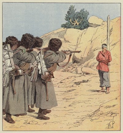 Egzekucja japońskiego szpiega autorstwa after Louis Charles Bombled