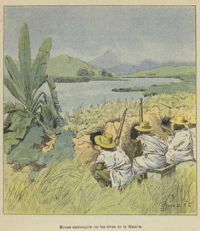 Hovas zasadzki na brzegach Mamba autorstwa after Louis Charles Bombled