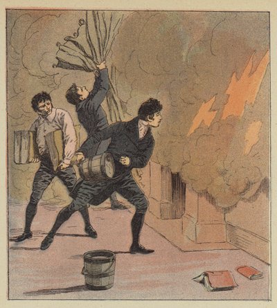 Ogień w Longwood autorstwa after Louis Charles Bombled