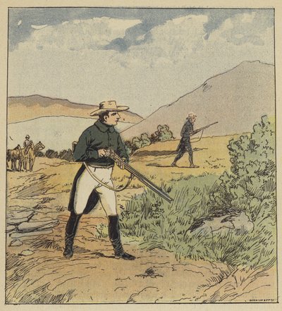 Cesarz poluje na kuropatwę autorstwa after Louis Charles Bombled