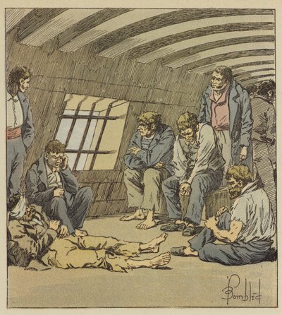 Większość naszych dobrych marynarzy była więźniami w Anglii autorstwa after Louis Charles Bombled