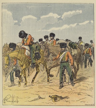 Larmee z trudem przemierzyła tę przestrzeń autorstwa after Louis Charles Bombled