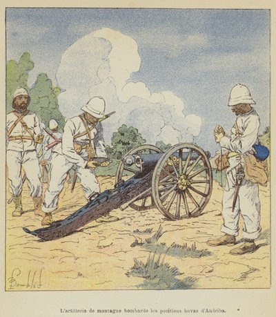 Pociski artylerii górskiej Stanowiska Andriba hova autorstwa after Louis Charles Bombled