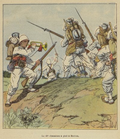 40. chasseurs a pied w Beritza autorstwa after Louis Charles Bombled